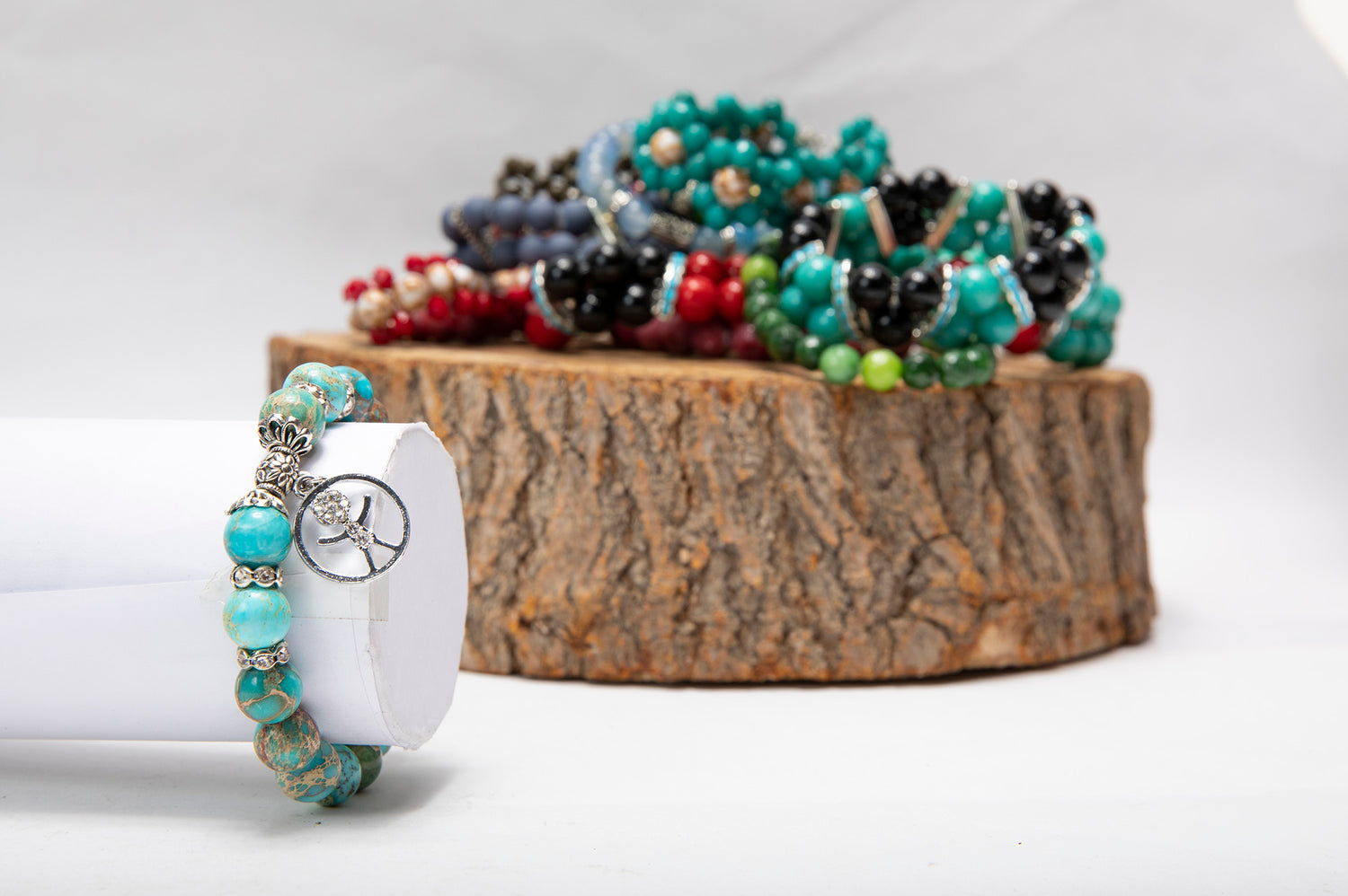 Pulsera De Pedra Precosa Natural De Ansedad Y Alvo De - Etsy España